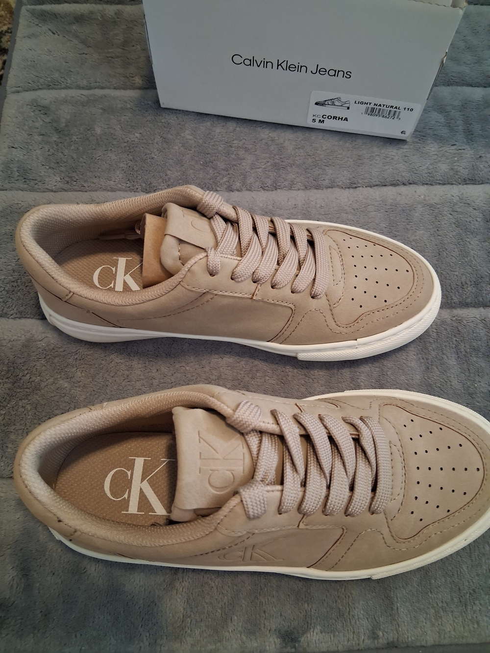 Calvin Klein Men’s Taupe CK Low-Top Sneakers